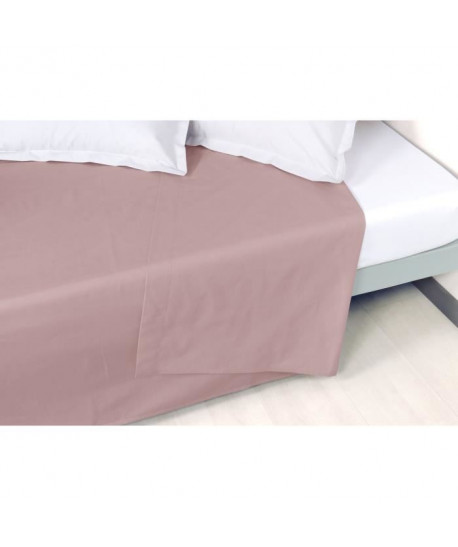 VENT DU SUD Drap plat Percale Manoir  Prune  180x290cm