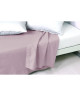 VENT DU SUD Drap plat PALACE en coton lavé  270x300 cm  Violet mauve