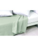 VENT DU SUD Drap plat PALACE 100% coton  240x300 cm  Vert lichen