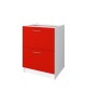 OBI Meuble casserolier L 60 cm  Rouge mat