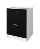 OBI Meuble bas casserolier L 60 cm  Noir mat