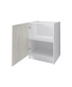 OBI Meuble bas de cuisine L 60 cm  Décor chene Sanremo et blanc