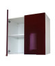 POP Caisson haut de cuisine 80 cm  Bordeaux laqué brillant