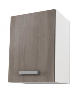 START Meuble de cuisine haut L 40 cm  Blanc et décor chene taupe