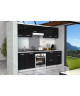 START Caisson haut de cuisine sur hotte L 60 cm  Noir Brillant