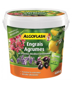 ALGOFLASH Engrais Algocote Agrumes et Plantes Méditerranéennes  600g
