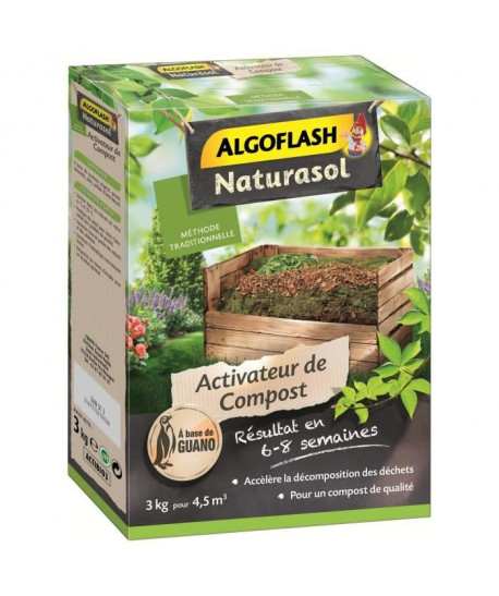 ALGOFLASH NATURASOL Activateur de compost a base de guano  3 kg