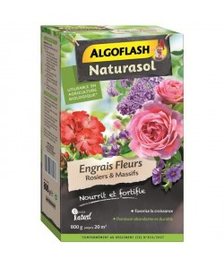 ALGOFLASH NATURASOL Engrais Fleurs, rosiers et massifs  800 g
