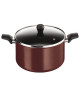 TEFAL ESSENTIAL Marmite 30cm tous feux sauf induction Rouge velours