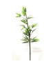 Tige de Bamboo fine artificielle avec feuilles  Hauteur 115 cm