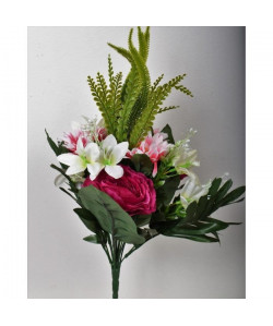 FLOW Bouquet de fleurs artificielles bordeaux  52 cm