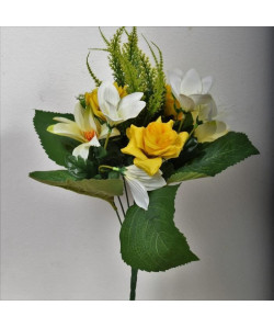 FLOW Bouquet de fleurs artificielles jaune  35 cm