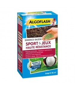 ALGOFLASH Semences gazon terrain de sport et jeux  Haute résistance  1 Kg