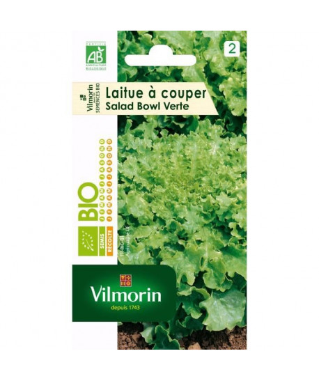 VILMORIN Sachet graines bio Laitue a couper SALAD BOWL Verte