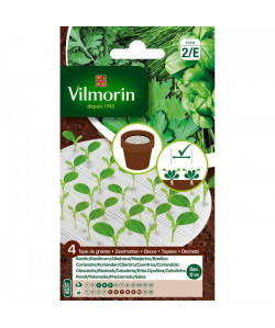 VILMORIN Tapis graines 4 plantes aromatiques  4 x Ř10 cm