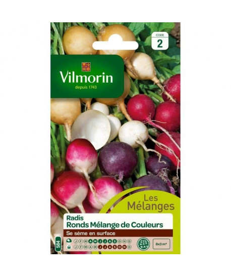 VILMORIN Mélange graines de Radis ronds différentes couleurs