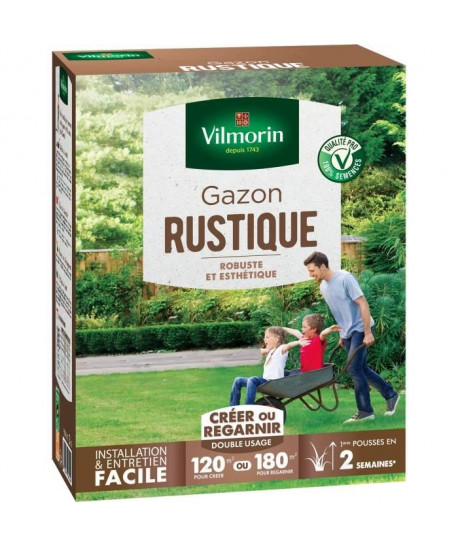 VILMORIN Semences de gazon rustique  3 kg