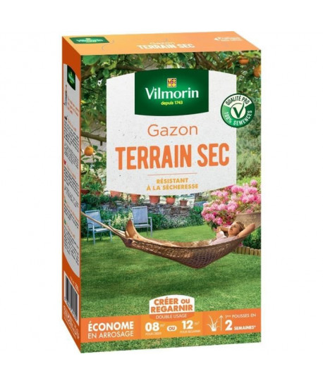 VILMORIN Semences de gazon rustique pour terrain sec  200 g