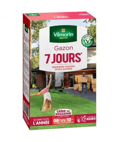 VILMORIN Semences de gazon 7 jours  200 g