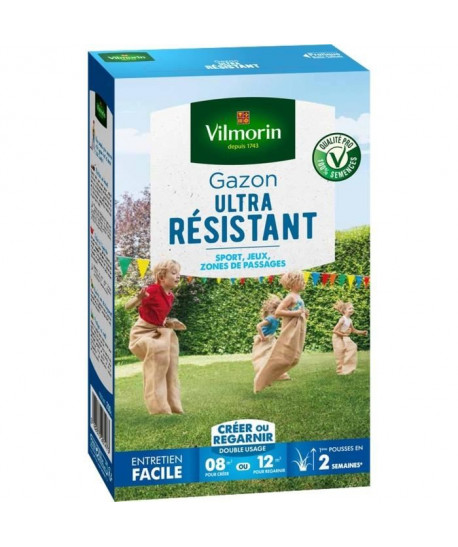 VILMORIN Semences de gazon ultrarésistant Label Rouge  200 g