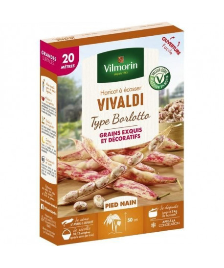 VILMORIN Graines de haricot vivaldi  20 M