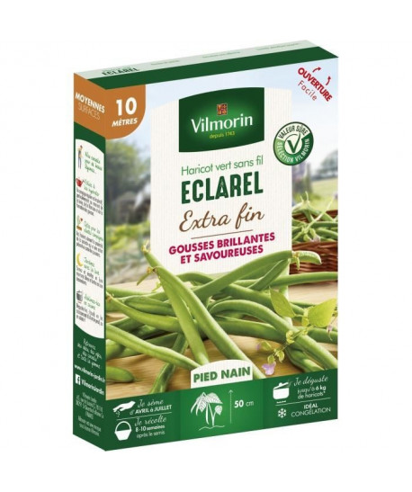 VILMORIN Graines de haricot Eclarel  10 M