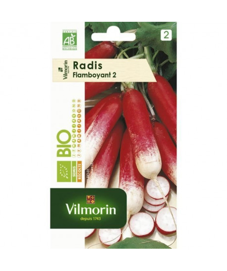 VILMORIN Graines de radis flamboyant 2  Bio