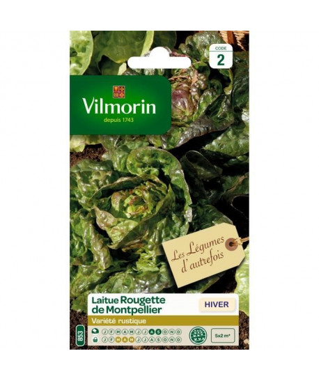 VILMORIN Laitue d\'hiver Rougette de Montpellier graines noires