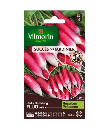 VILMORIN Sachet graines de Radis FLUO