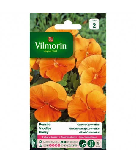 VILMORIN Pensée géante Coronation orange