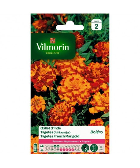 VILMORIN Sachet graines de fleurs oeillet d\'Inde BOLERO