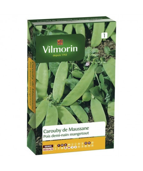 VILMORIN Sachet graines de Pois deminain mangetout CAROUBY DE MAUSSANE