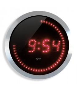 Horloge murale Ř30cm a LED rouge