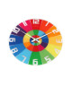 NEXTIME Horloge murale  Rainbow  Verre  Coloré  Ř 43 cm