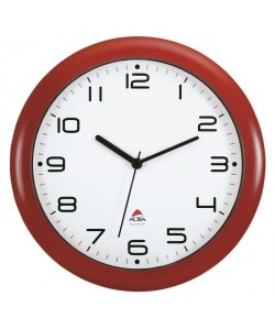 ALBA Horloge silencieuse 30cm quartz  Rouge