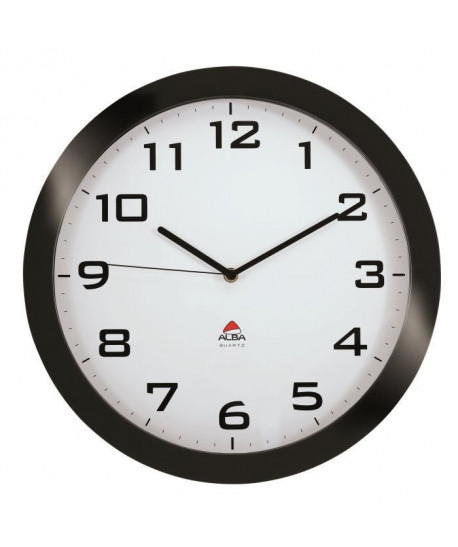 ALBA Horloge silencieuse 38cm quartz  Noir