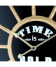 HELIOS Horloge murale Ř60 cm a piles Helios noire et dorée
