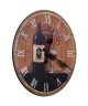 Horloge murale VIN  Ř 28 cm  Marron