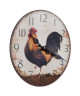 Horloge murale COQ  Ř 28 cm  Rouge et marron