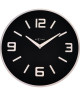 NEXTIME Horloge murale Shuwan Black Verre  Noir  Ř 43 cm