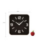 NEXTIME Horloge murale Shoko Black Verre  Noir 43x43 cm