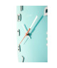 NEXTIME Horloge murale Classy Square Verre  Turquoise 30x30cm
