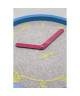 NEXTIME Horloge murale Calmer  Bois  Bleu  Ř 40 cm