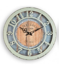 XCLOCK Horloge métal Chic  Ř 40 cm  Bleu