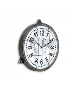 XCLOCK Horloge métal World  41 x 8,5 x 43,5 cm