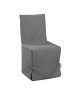 DOUCEUR d\'INTERIEUR Housse de chaise unie a nouettes 50x50x50 cm Essentiel gris