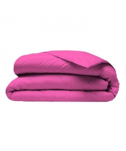 COTE DECO Housse de couette Microfibre 140x200 cm  Fuchsia