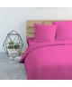 COTE DECO Housse de couette Microfibre 140x200 cm  Fuchsia