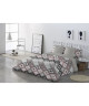 NAFNAF Housse de couette 100% coton imprimé Edith  200x200 cm  Gris