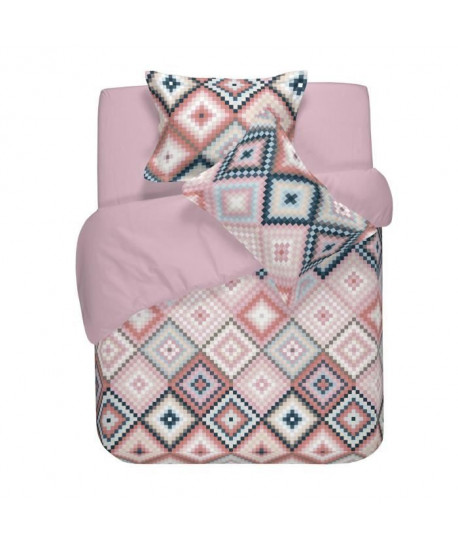 NAFNAF Housse de couette 100% coton imprimé Edith  220x240 cm  Rose